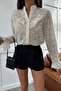 Hakim Collar Flower Embroidered Shirt Stone - 3
