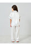 Girls Striped Short Sleeve Shirt and Pyjama Set - 5
