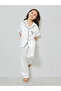 Girls Striped Short Sleeve Shirt and Pyjama Set