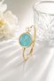 Kekke Gold Women's Wristwatch – Elegant Bracelet Design with Turquoise Dial and Pearl Detailing, Minimal Quartz Watch - 3