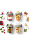 4-Piece Yogurt Storage Container Set 600+200 ml – Breakfast and Snack Container with Spoon, Leak-Proof Lid, Portable Premium Lunch Box - 4