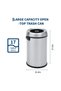 17 Gallon/65 Liter Stainless Steel Swing Top Trash Can, Heavy Duty Round Trash Bin with Swing Lid, Commercial Large Garbage Can, Ideal for Kitchen, Restaurant, Office, Silver - 5