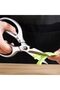 8.5-inch Stainless Steel Kitchen Scissors with Aluminum Alloy Handle - Durable & Sharp - For Chefs & Home Cooks - 6