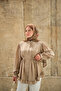 Women's Ribbed Front Tie-Waist Shirt Beige - 2