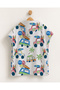 100638 – Boy's Caravan Vacation Patterned Poncho Towel 60X60 cm Hooded Sea Towel - 2