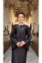 Satin Dress with Chain Detail and Bat Sleeves - 3