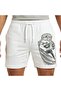 Men’s Captain America Graphic Printed Cotton Shorts - 4