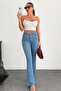 Women's Spanish Flare Ice Blue Jeans - 6