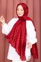 Zigzag Pattern Jacquard Shawl Series Red - 2