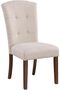 New Brody Dining Chair Fabric Set Of 2 With Fabric Upholstery - Beige/Walnut