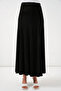 Women's Knitted Long Skirt 1483 - Black - 4