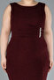 Sleeveless Slit Tassel Midi Plus Size Evening Dress Abk41021 - 3