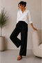 Linen Mixed Loose Cut Waist-Tie Pants - 3