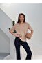 Women's Massi Interlock Fabric V-Neck Oversize T-Shirt - 6