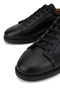 Men's Genuine Leather Black Sneakers & Sports Shoes - 4