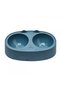 Dual Feeding Bowl Blue 34x20x9cm Large Double Cat & Dog Food Water Station Non Toxic Durable Plastic Pet Feeder