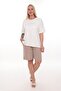 Women's Plus Size Tracksuit Set with Printed Detail Shorts