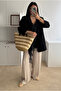 Women's woven bag beige woven - 4