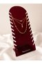 100-Piece Plexiglass Necklace Stand Transparent Red - Jewelry Organizer - Jewelry Storage - 4