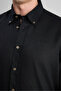 قميص Ds Damat Comfort أسود سادة 100% كتان - 2