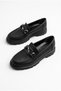 Ventes 35842 Black Leather Buckle Detailed Comfortable Loafer Women's Shoes - 7