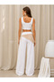 File Model Pareo Waist Accessory with Tie Triangle Lace Look Women's Design - Beige - 6