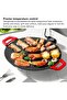 Grill Pan 30cm, Non-Stick Electric BBQ Griddle, Portable Electric Grill Plate with Adjustable Temperature Control - 2