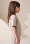 Girl's Stone Embroidered T-Shirt and Wide-Leg Pants Set, Comfortable and Stylish Combination - 3