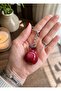 Handmade Epoxy Pomegranate Keychain Bag Accessory