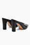 Betti Black Closed-Front Pointed-Toe Women's Heeled Slippers - 5