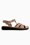 Henrika Genuine Leather Beige Suede Women's Sandals - 2