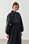 Modal Shirt Dress Black - 6