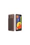 Samsung Galaxy A01 Core Compatible Case Auto Focus Carbon Cover - Brown - 2