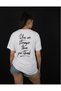 You Are Stronger Than You Think Written Unisex Crew Neck White T-Shirt - Motivational Printed Casual Comfortable Fit T-Shirt