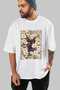 For the Sake of Cat Love 121 Front Cat Printed White Oversize T-Shirt 100% Cotton Unisex Cat Lover Premium Design - 7