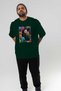For the Love of Cats 54 Front Cat Printed Green Oversize T-Shirt 100% Cotton Unisex Cat Lover Premium Design - 7