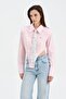 Women's Tie Detailed Open-Side Design Shirt - 2