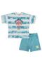 Palm Tree Printed 6-18 Months Set - Green - 4