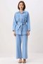 Women's Plus Size Shirt Collar Long Sleeve Denim Jacket Pants Set 100% Cotton Casual Comfortable Modern - 4