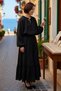 Women's Raglan Sleeve Crew Neck Wrinkled Textured Blouse Skirt Set %100 Polyester Daily Casual Modern - 2