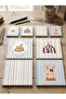 8-Piece Spiral Large and Small Size Thick Paper Cover Unlined Notebook and Notepad Set (8 Pieces) - 4