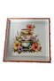 Floral Patterned Hand Painted Embossed Wooden Tea-Coffee Tray, Presentation Tray 20X20Cm - 6