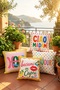 Colorful Madam Themed Patterned 4-Piece Throw Pillow Cover Set - 2