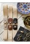 3-Piece Buckle Straw Elastic Women's Belt, Jacket Belt, Shirt Belt, Dress Belt - 3