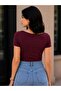 3-Pack Modal Fabric Boat Neck Solid Color Flexible Body-Hugging Slim Fit Women's Short Sleeve T-Shirt/Body - 5