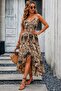 Women's Rope Strap V-Neck Front Asymmetric Detailed Midi Single Jersey Dress - 2