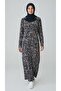 Women's Patterned Combed Cotton Maternity Dress with Handles - 2