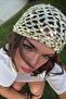 Women's Knitted Beanie Hat Luna Spark Ecru – Sequined Sparkling Bohemian Accessory - 2