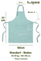Kitchen Apron Set of 2 Stain-Resistant Water-Repellent Fabric Patternless Plain Water Green Gray One Pair of Kitchen Aprons - 3