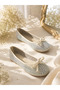 Elegant Stone Detailed Women's Ballerinas - 5